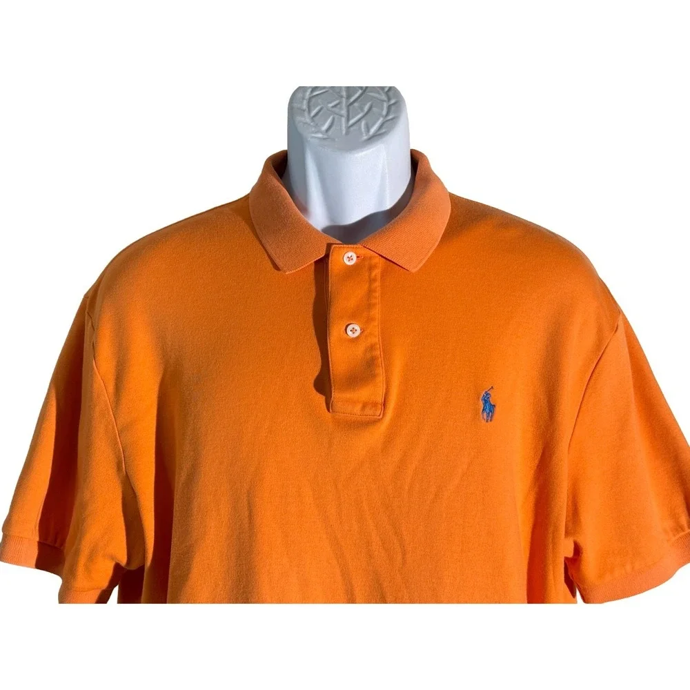 POLO by RALPH LAUREN Men's Short‎ Sleeve Button Down Striped Polo Shirt Large